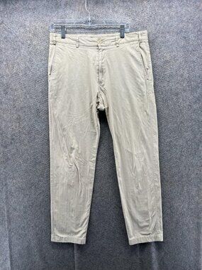 Paul & Shark Yachting Pants Men 34 Beige Chino Slim Tapered Stretch Casual